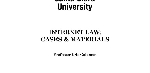 2015 Internet Law Casebook Now Available