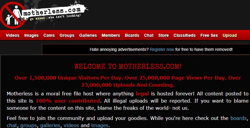Motherless runs a UGC site for adult content. 